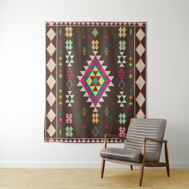 Desert Soul: Moroccan Heritage Charm Wandteppich (Beispiel)