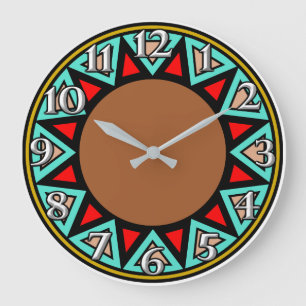 Desert Southwest Motif Große Wanduhr