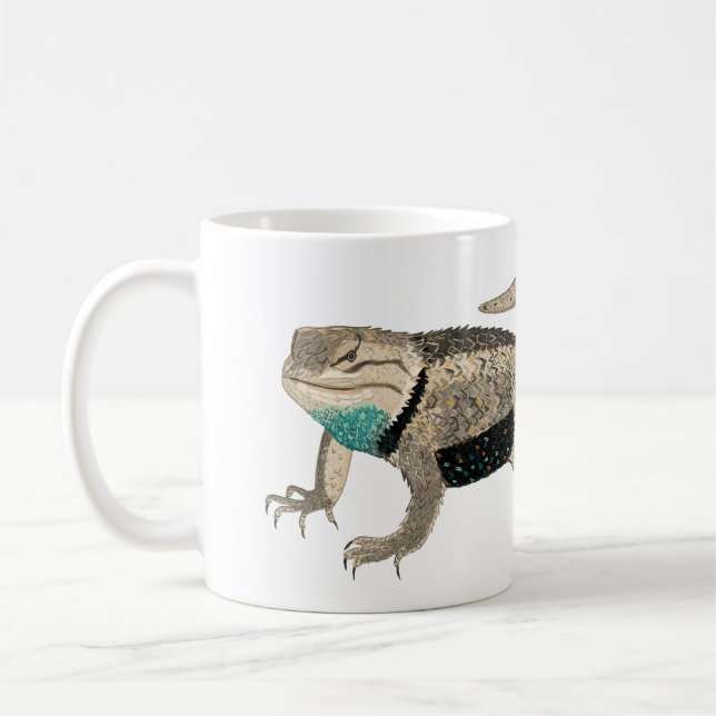 Desert Spiny Lizard Art Reptile Animal Unique Kaffeetasse (Links)