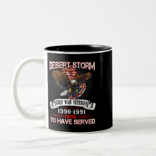 Desert Storm Veteran T Shirt Veteran Proud für Fet Zweifarbige Tasse