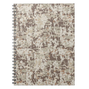 Desert Style Digital Camouflage Beige Decor Notizblock