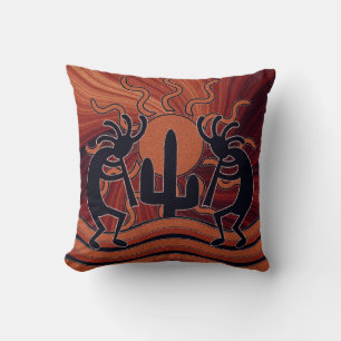 Desert Sun Cactus Kokopelli Südwest Design Kissen