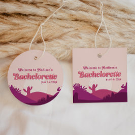 Desert Sunset Bachelorette Scottsdale Favor Tags Geschenkanhänger