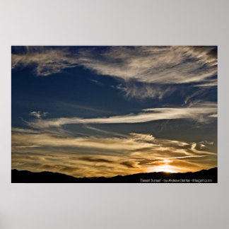 "Desert Sunset" - von Andrew Gettler Poster