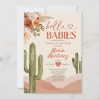 Desert Texas Twin Baby Dusche südwestliche Kaktus