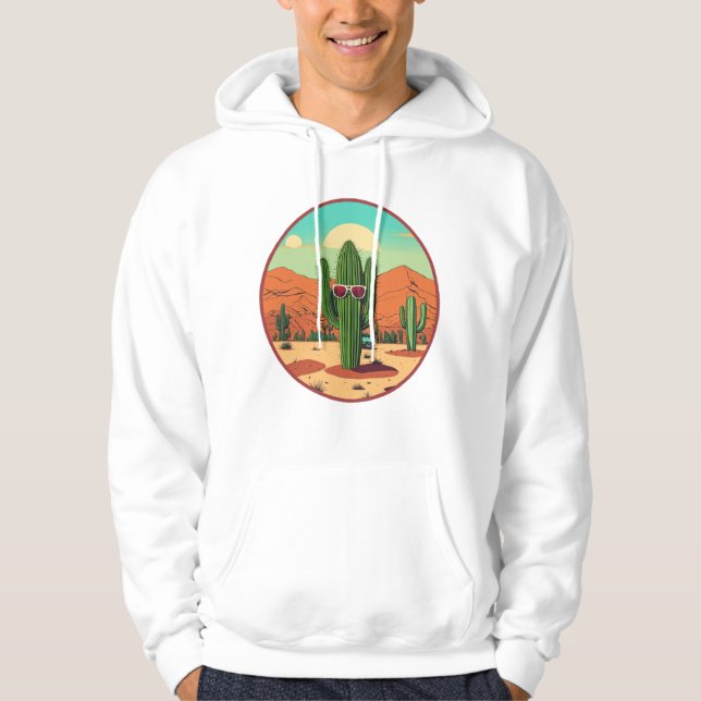 Desert Vibes Cactus Hoodie - Trendy Unisex Sweatsh (Vorderseite)