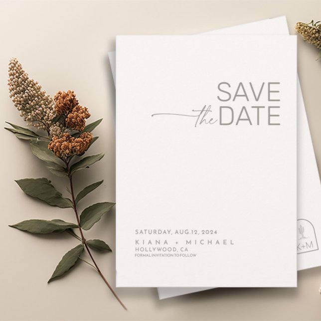 Desert Vibes Wedding Ivory Vertical ID1019 Save The Date (Von Creator hochgeladen)