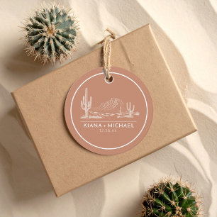 Desert Vibes Wedding Landscape Terra Cotta ID1019 Geschenkanhänger
