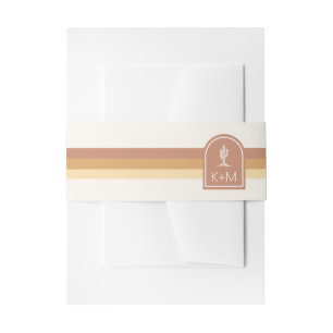 Desert Vibes Wedding Stripe Terra Cotta ID1019 Einladungsbanderole