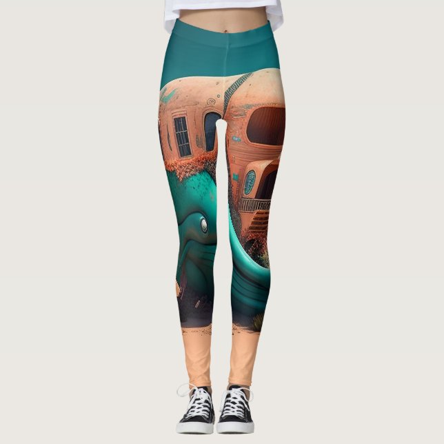Desert whale house leggings (Vorderseite)