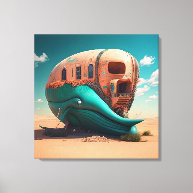 Desert whale house leinwanddruck (Vorderseite)