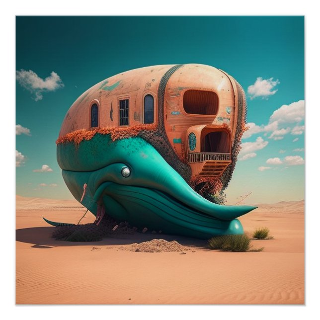 Desert whale house poster (Vorderseite)