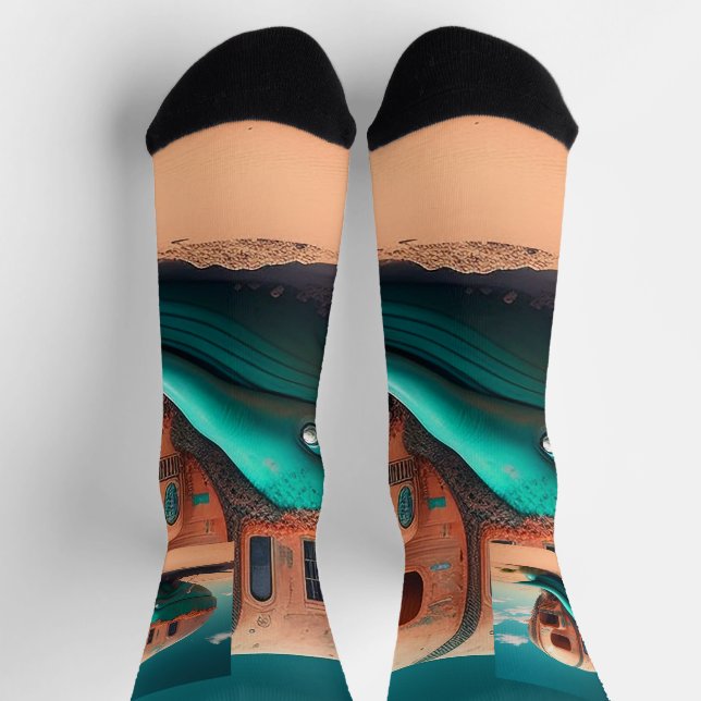 Desert whale house socken (Oben)