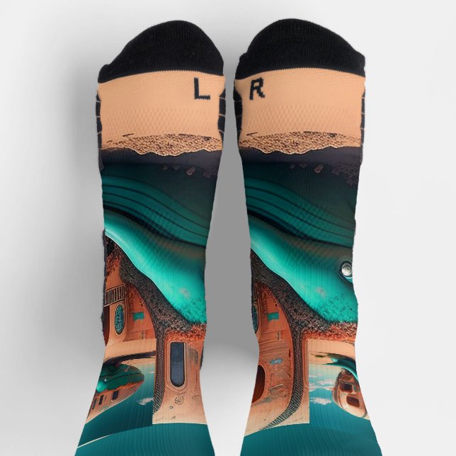 Desert whale house socken (Oben)