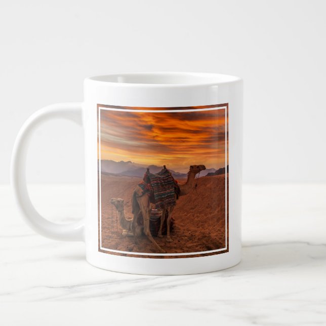 Deserts | Bactrian Camel Egypt Sand Dune Jumbo-Tasse (Links)