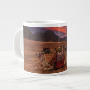 Deserts Camels Sinai Mountains Egypt Jumbo-Tasse