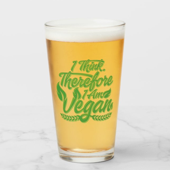 Deshalb bin ich Vegan Glas (Vorne (Gefüllt))
