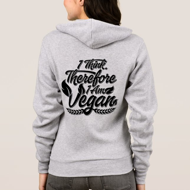 Deshalb bin ich Vegan Hoodie (Rückseite)