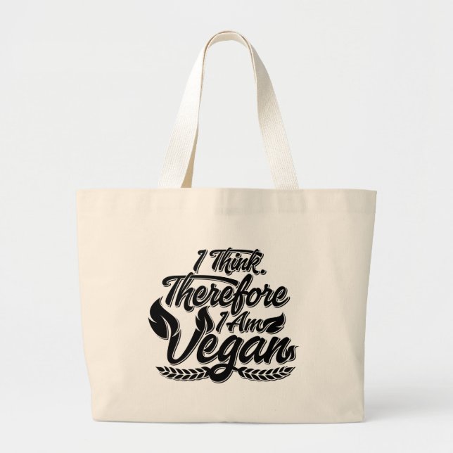 Deshalb bin ich Vegan Jumbo Stoffbeutel (Vorne)