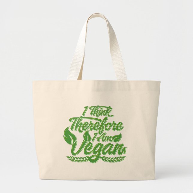 Deshalb bin ich Vegan Jumbo Stoffbeutel (Vorne)