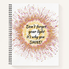 Deshalb SHINE Confetti Notizbuch