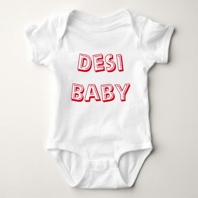 Desi Baby! (indisches Baby!) Baby Strampler (Vorderseite)
