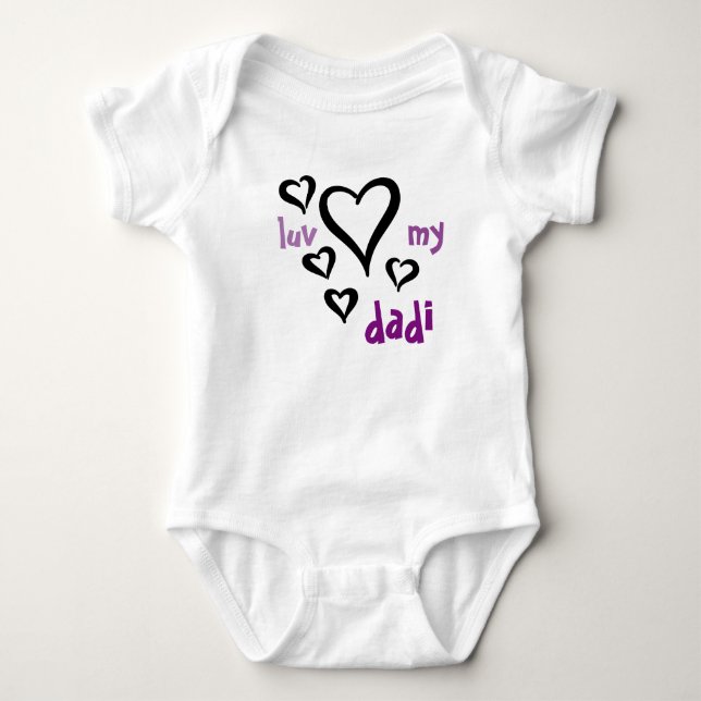 Desi Baby - Luv mein Dadi 1 Strampler (Vorderseite)