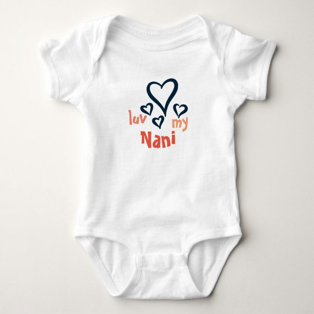 Desi Baby Onsie - Luv mein Nani 1 Strampler (Vorderseite)