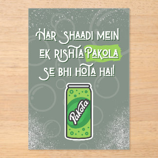 Desi-Hochzeit Acryleinladungen