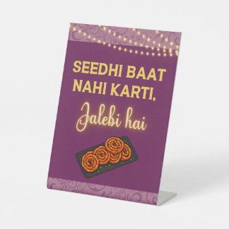 Desi Indian Pakistani Wedding Mehndi Food Sign Sockelschild