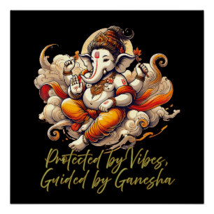 Desi spirituell Schwingungen, Meditationsenergie Poster