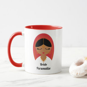 Desi, Südasien, Indische Braut oder Dulhan Geschen Tasse