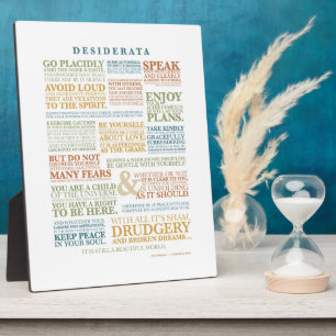 Desiderata 3 ( eine Prosa von Max Erhmann aus den Fotoplatte
