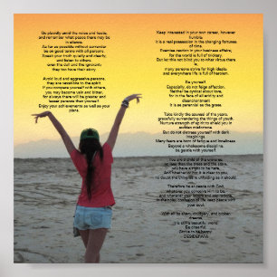 Desiderata 6 x 6 Zoll Poster