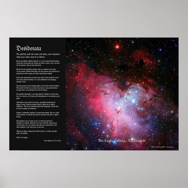 Desiderata - Adlernebel, Messier 16, NGC 6611 Poster (Vorne)