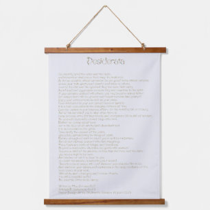 Desiderata ArtbrushUI Hand Jewel Hand Schriftart Wandteppich Mit Holzrahmen