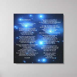 Desiderata auf Pleiades Galaxie Leinwanddruck