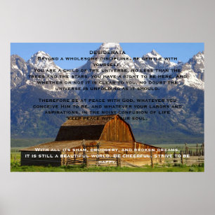 DESIDERATA Bergkabine Posters Poster