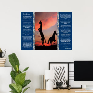 Desiderata Black Stallone Silhouette Posters Poster