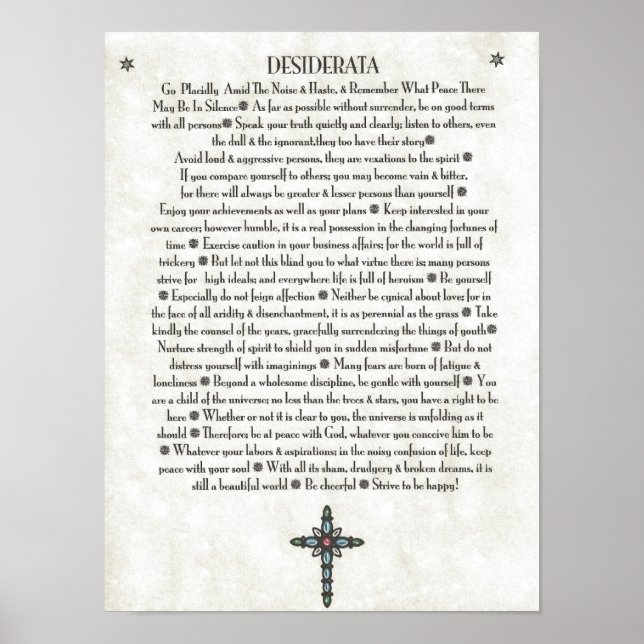 DESIDERATA Blue Nuklear Crucifix Poster (Vorne)