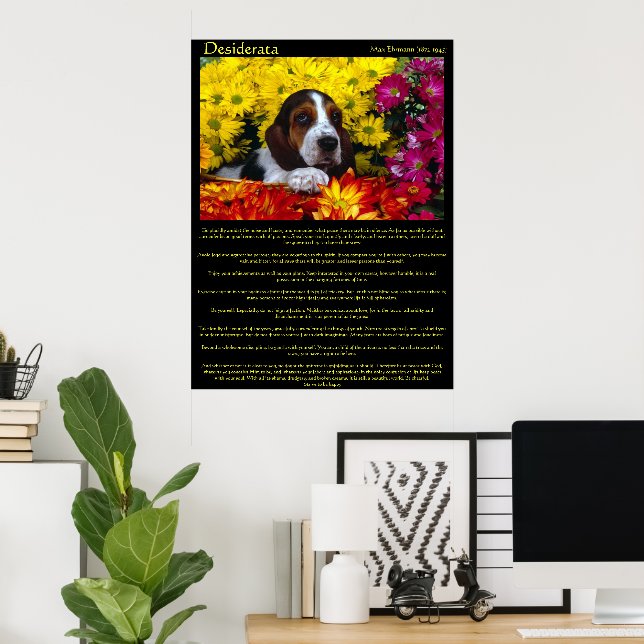 Desiderata Blume Beagle Posters Poster (Heimbüro)