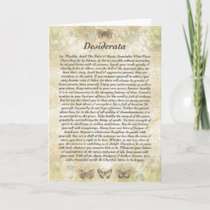 DESIDERATA Card=Schmetterlinge Karte