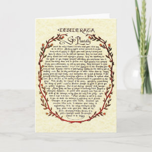 DESIDERATA Card=Vintager Kranz Feiertagskarte