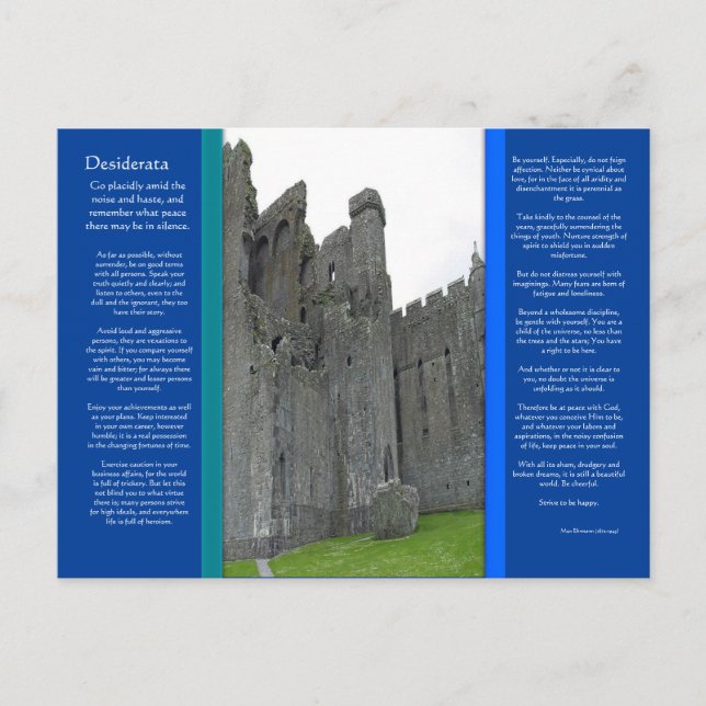 DESIDERATA Castle Rock Postcard Postkarte (Vorderseite)