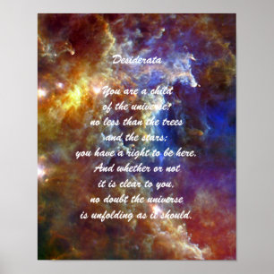 Desiderata Child of Universe Poster