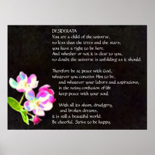 DESIDERATA Cosmic Blossoms Poster