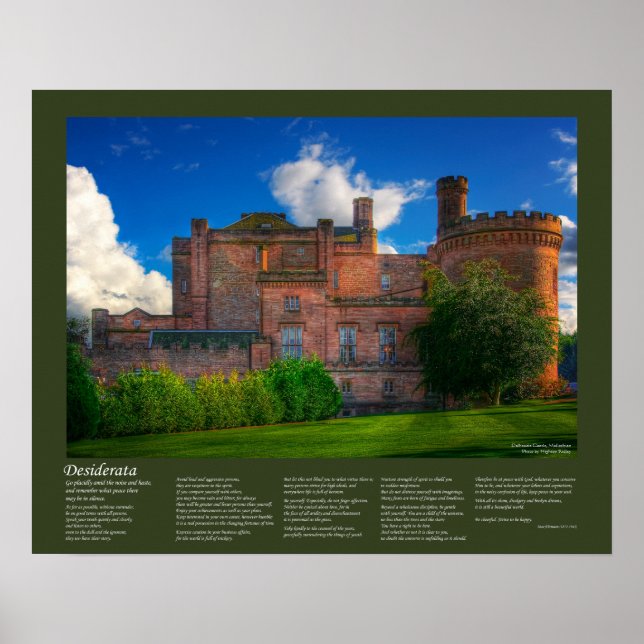 Desiderata - Dalhousie Castle Poster (Vorne)
