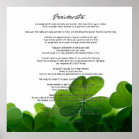Desiderata "Desired Things on Green Clovers"