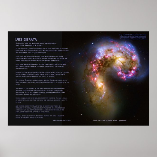 Desiderata - Die Antennengalaxien Poster (Vorne)