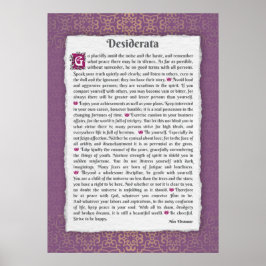 Desiderata - Dinge erwünscht Poster